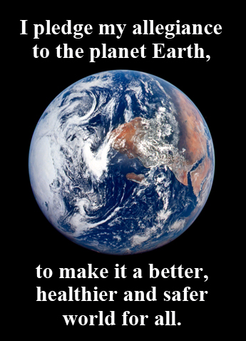 Students reacting to the Global Pledge