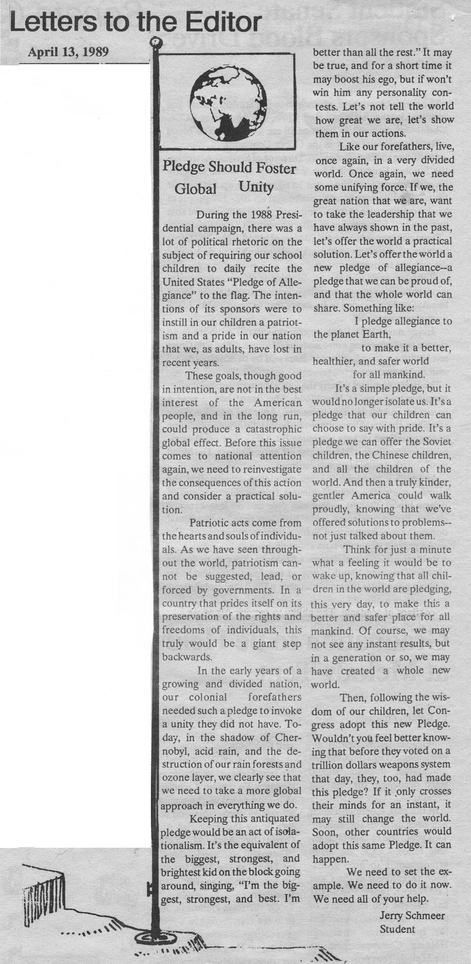 Original Global Pledge Editorial